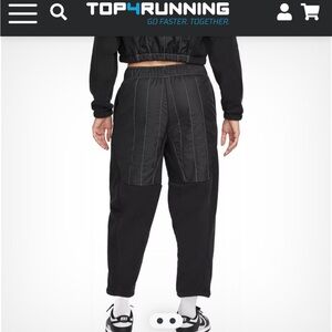 NWT Nike Sportswear Swoosh Women's Curve Plush Ski Trousers Sz Medium Black